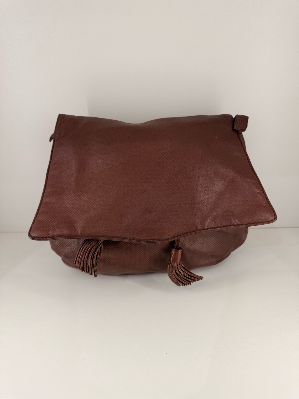 Bottega Veneta Small Brown Leather Calfskin Crossbody Handbag